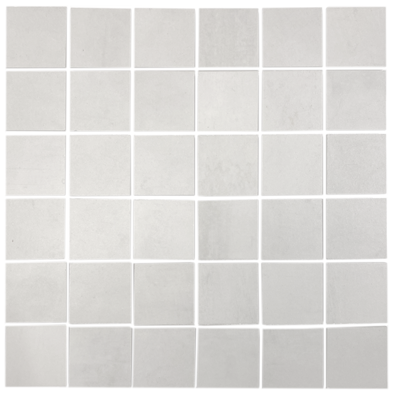 Mid-Century 2X2 Mosaic Pearl White Matte Porcelain Tile