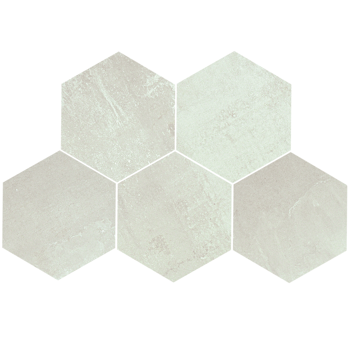 Modern Hex 10x11 White Hexagon Porcelain Tile - SAMPLES