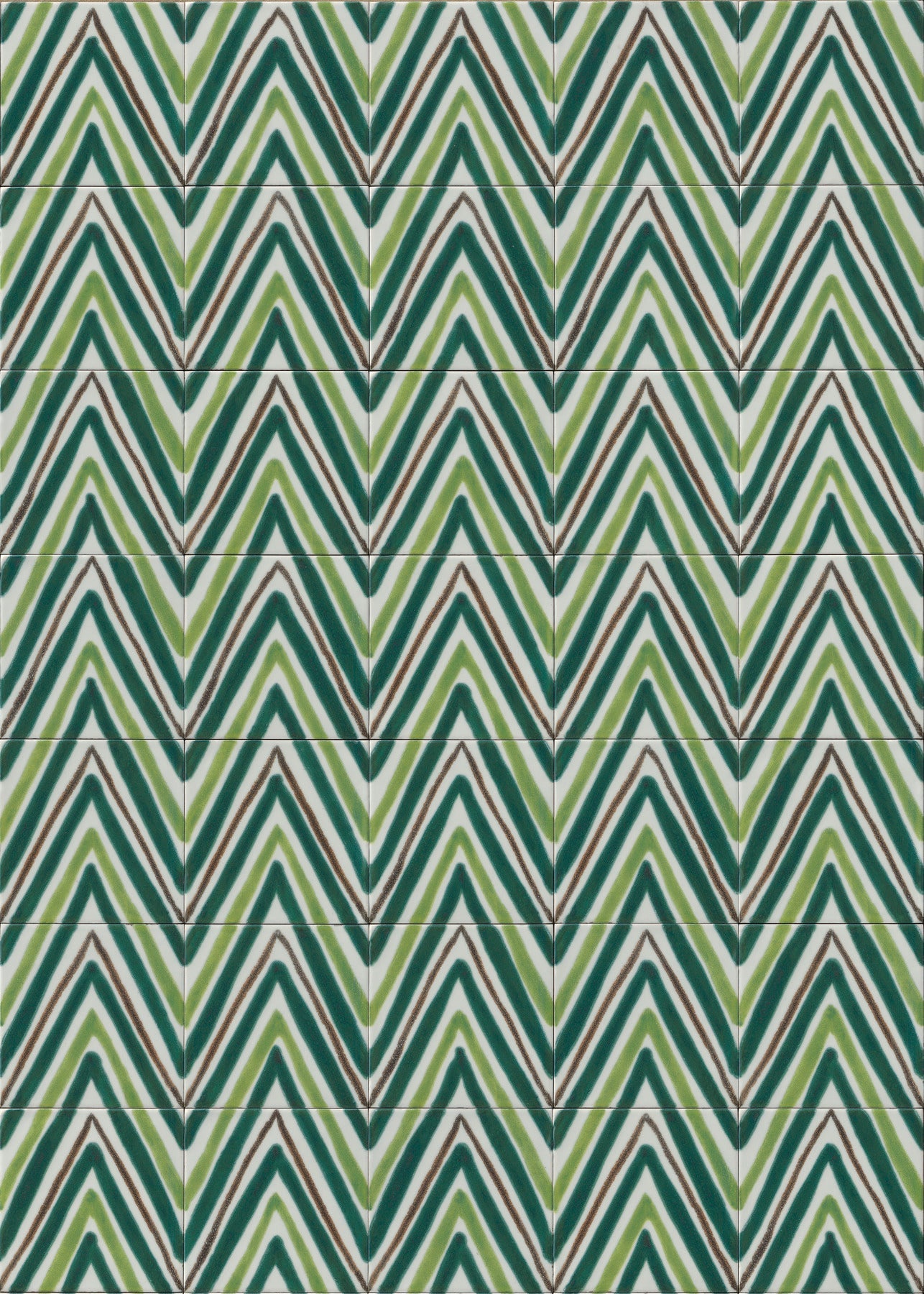 Malibu 6x6 Rave Green Deco Porcelain Tile - SAMPLES