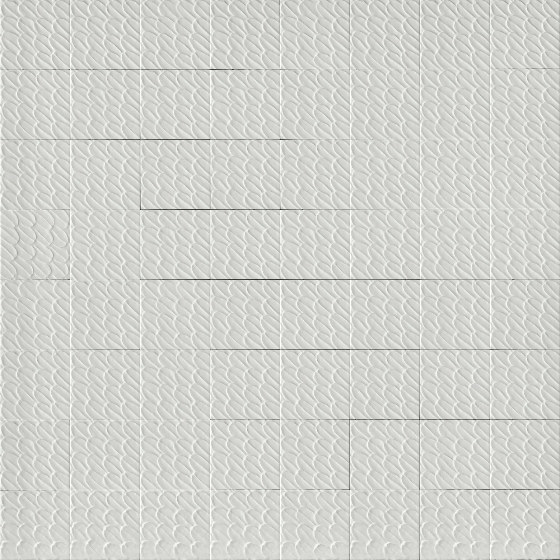 Malibu 6x6 White Topango Glossy Deco Porcelain Wall Tile - SAMPLES