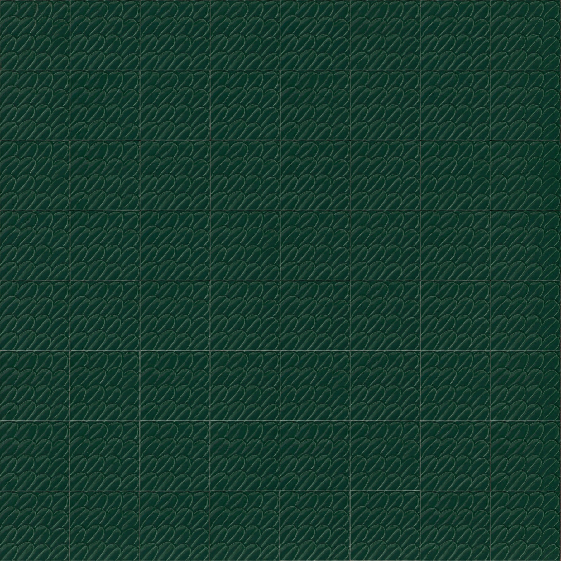 Malibu 6x6 Green Topango Glossy Deco Porcelain Wall Tile - SAMPLES