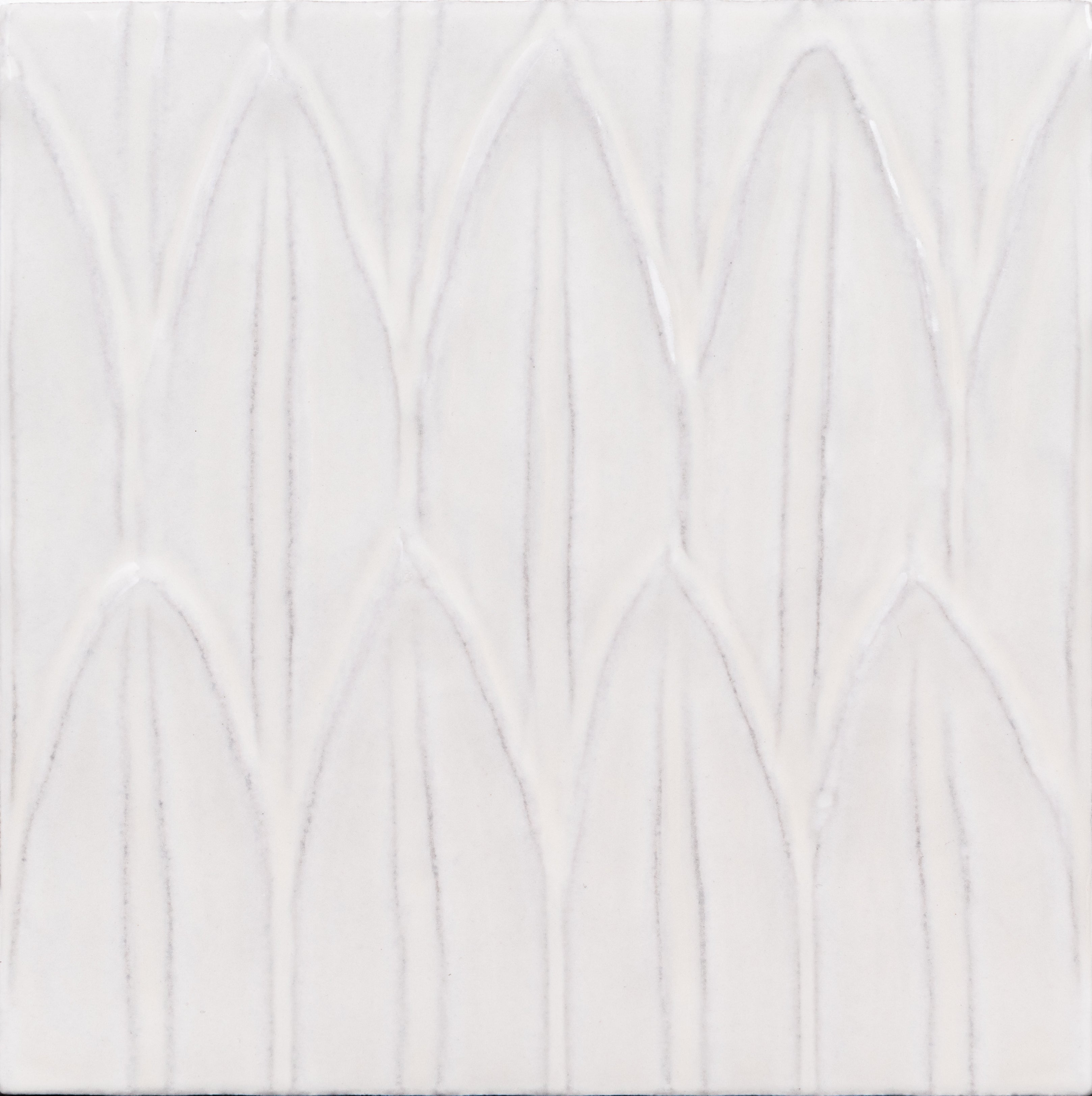 Malibu 6x6 White Zuma Glossy Deco Porcelain Wall Tile - SAMPLES