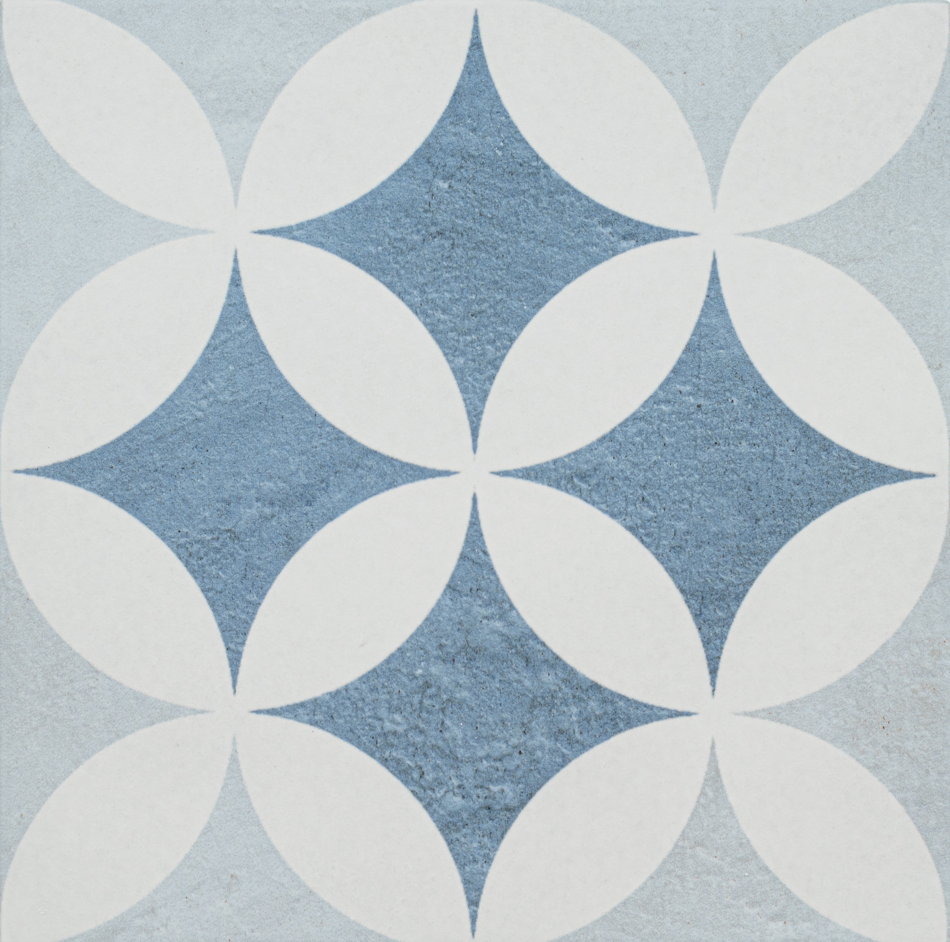 Marine 8x8 Blue Capri Decorative Pattern Porcelain Tile