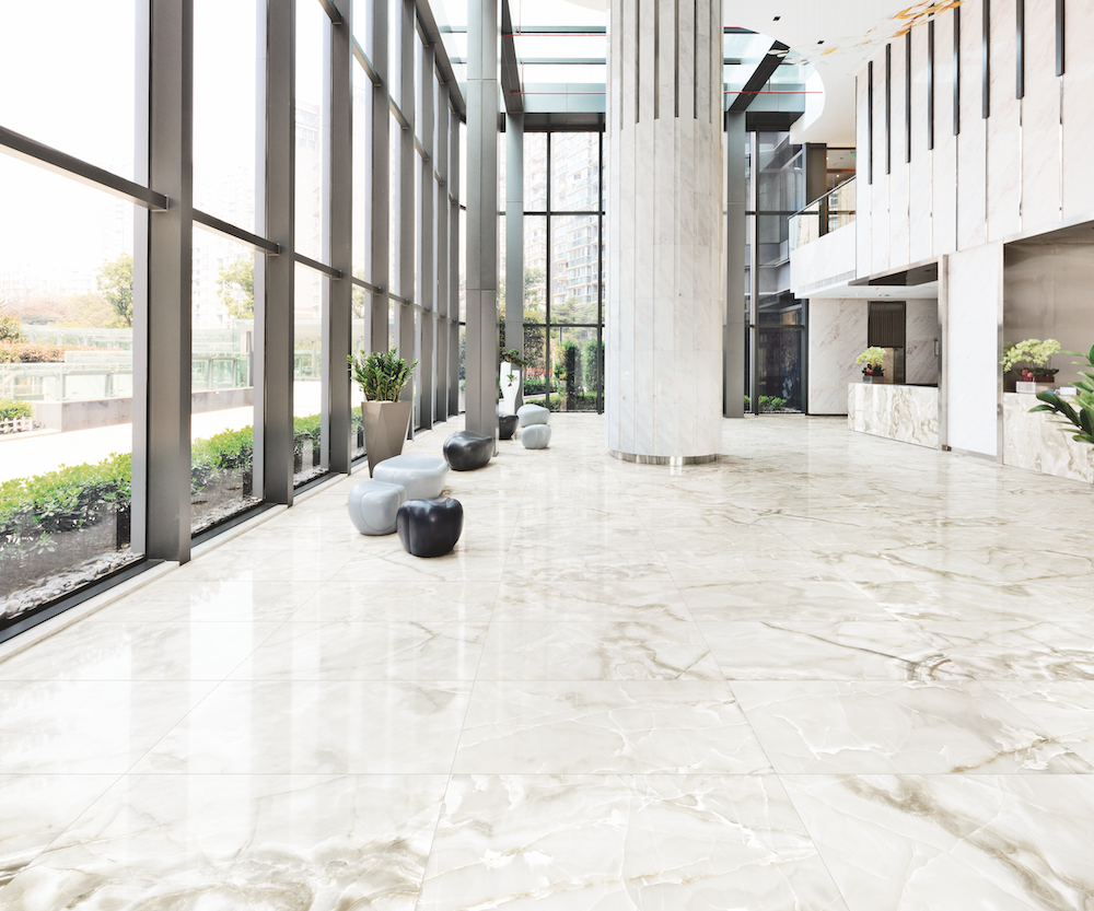 Oceana Onyx 24x24 White Polished Porcelain Tile