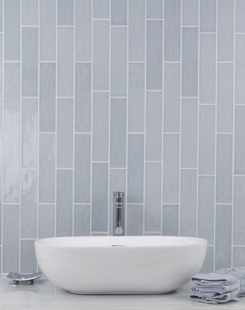 Pastel 2.5x10 Blue Gloss Tile
