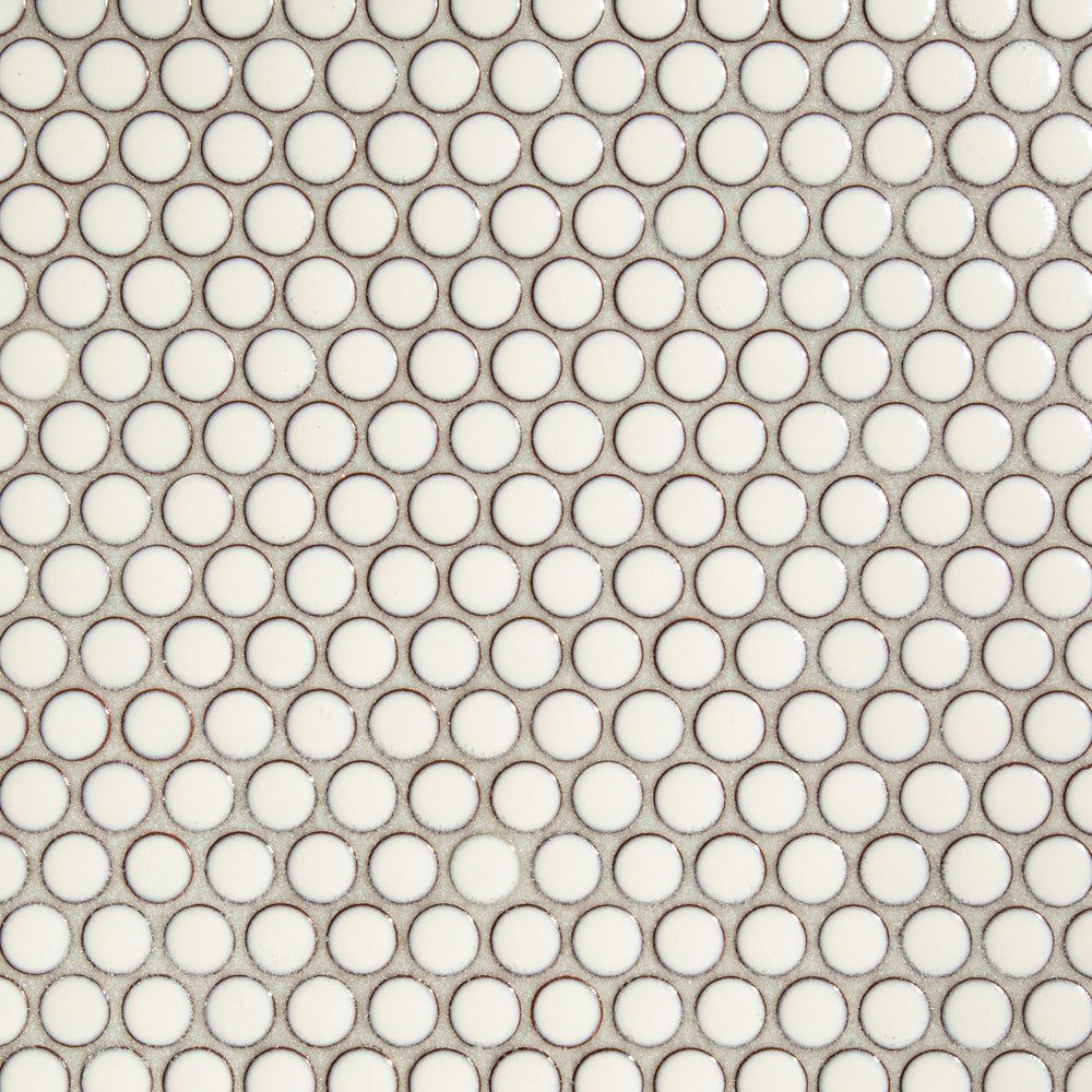 Makai 3/4" Pennyround Dandelion Gloss Mosaic Tile - Sample