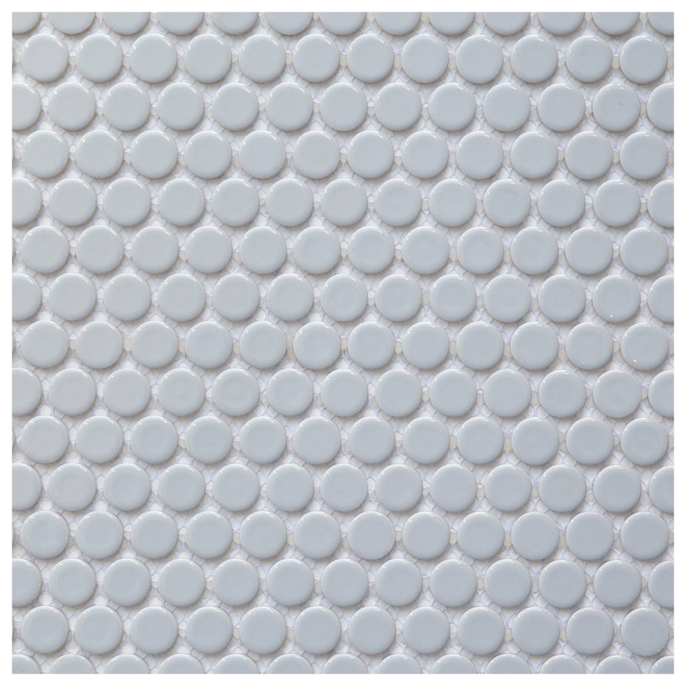 Makai 3/4" Pennyround Fog Gloss Mosaic Tile