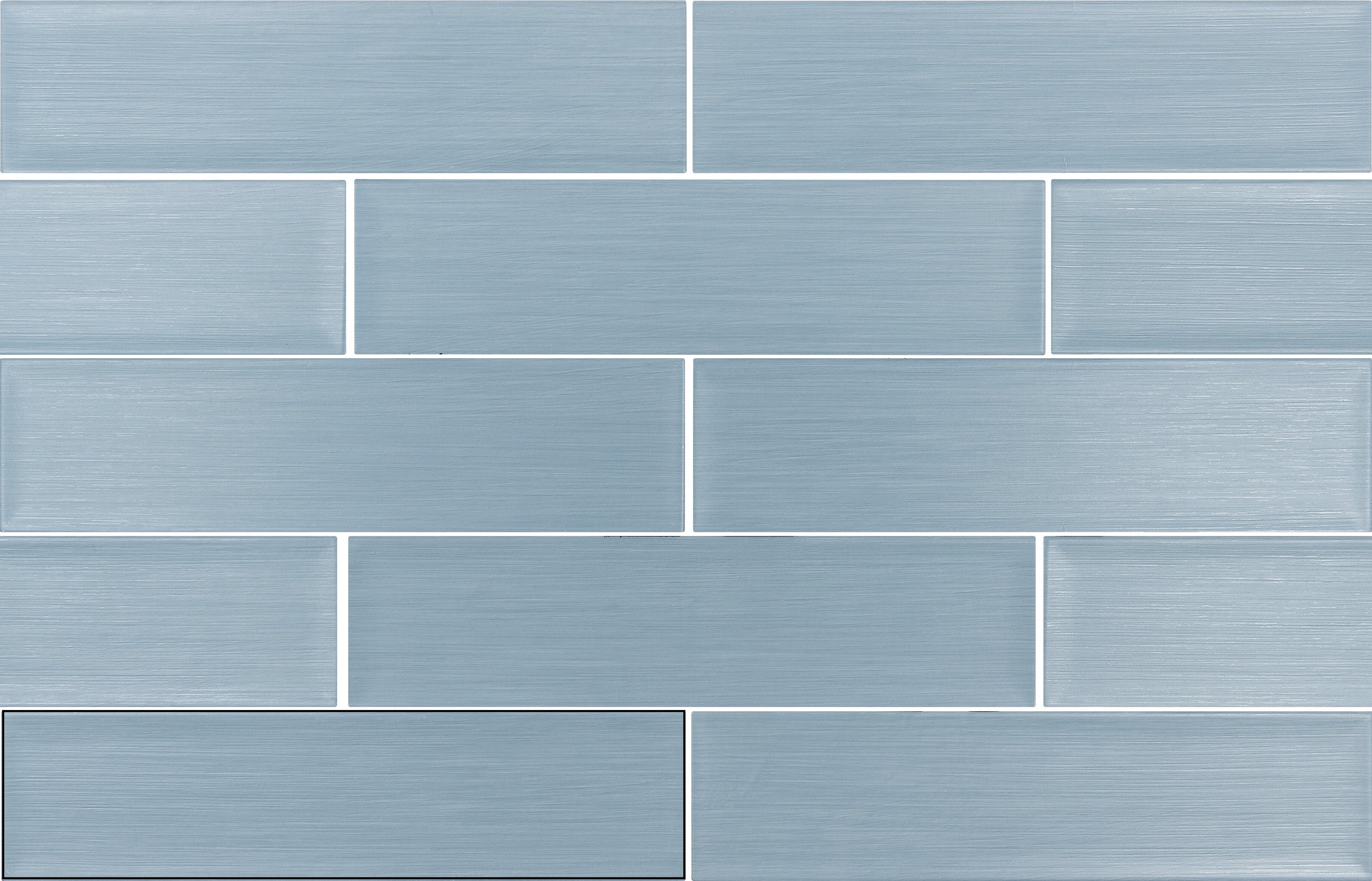 Reef 4x16 Pastel Blue Matte Painted Look Ceramic Tile-Samples