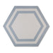 SOLID HEX 8X9 HEXAGON AZURE DECO