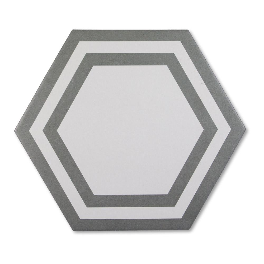SOLID HEX 8X9 HEXAGON DARK GRAY DECO