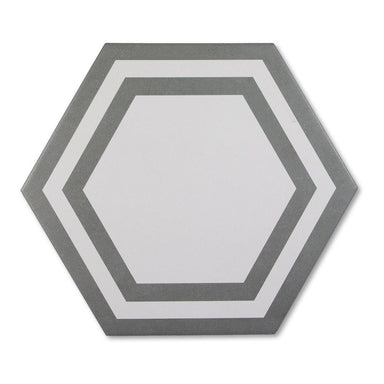 SOLID HEX 8X9 HEXAGON DARK GRAY DECO