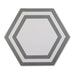 SOLID HEX 8X9 HEXAGON DARK GRAY DECO