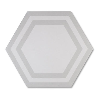 SOLID HEX 8X9 HEXAGON LIGHT GRAY DECO