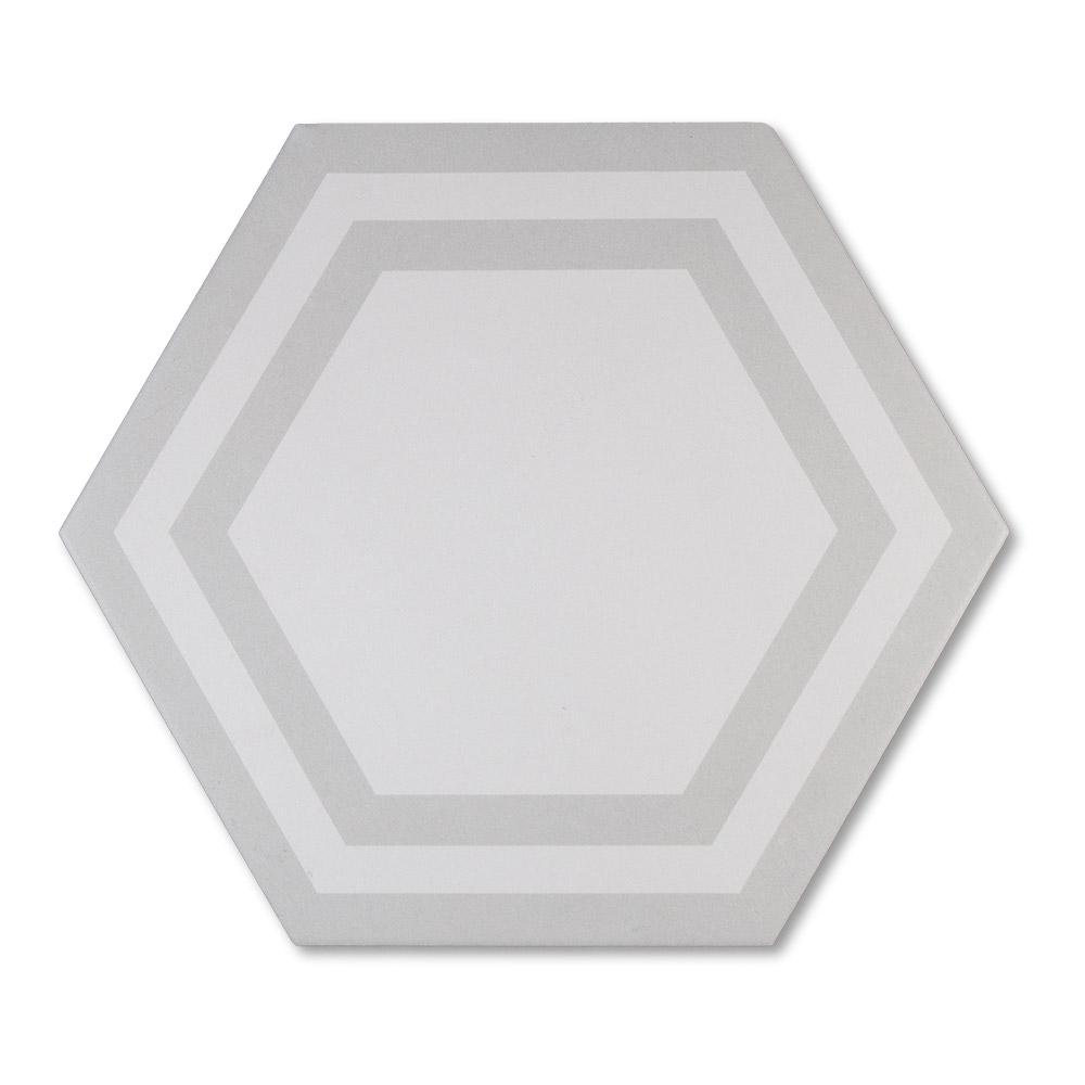 SOLID HEX 8X9 HEXAGON LIGHT GRAY DECO