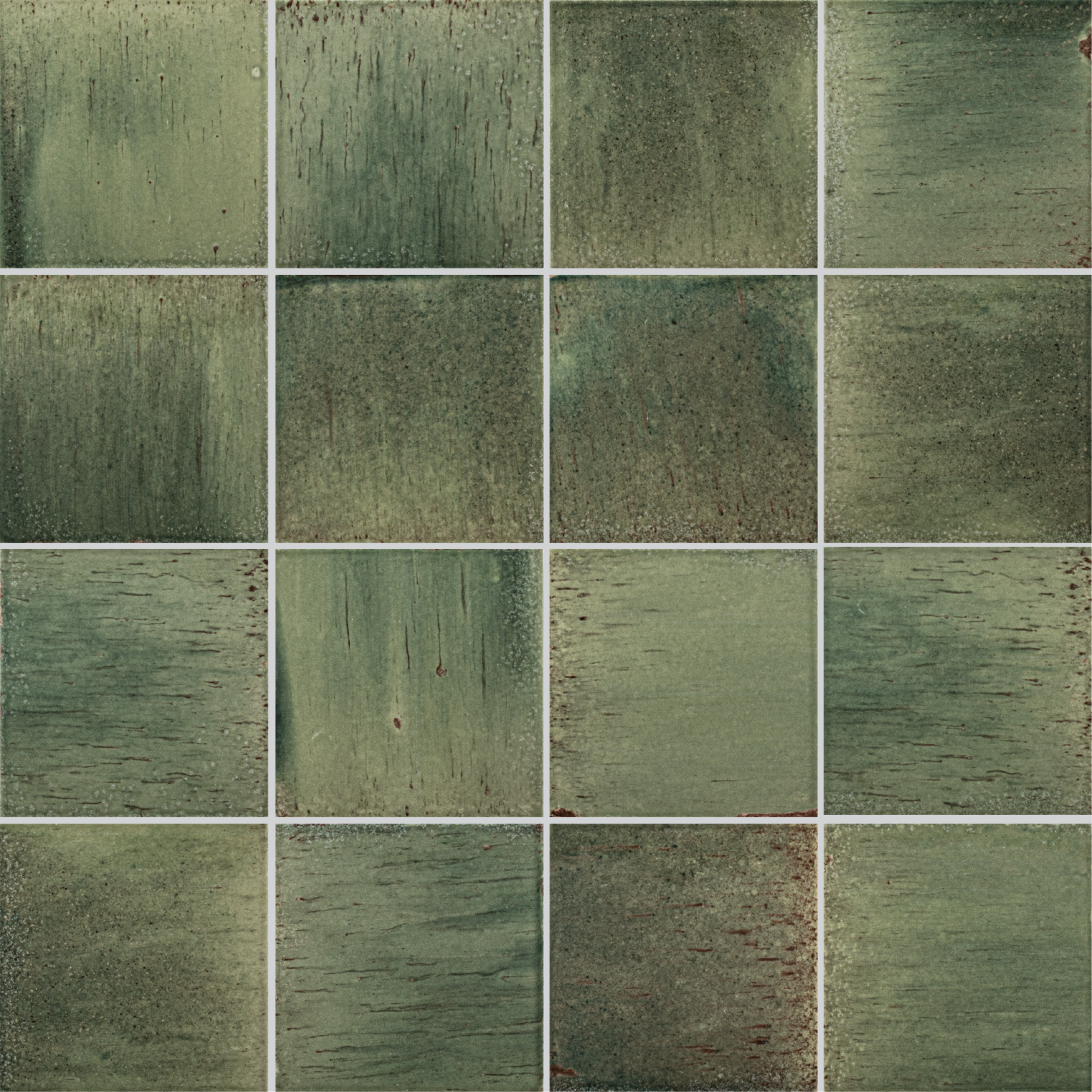 Surf 4x4 Giada Green Gloss Porcelain Tile