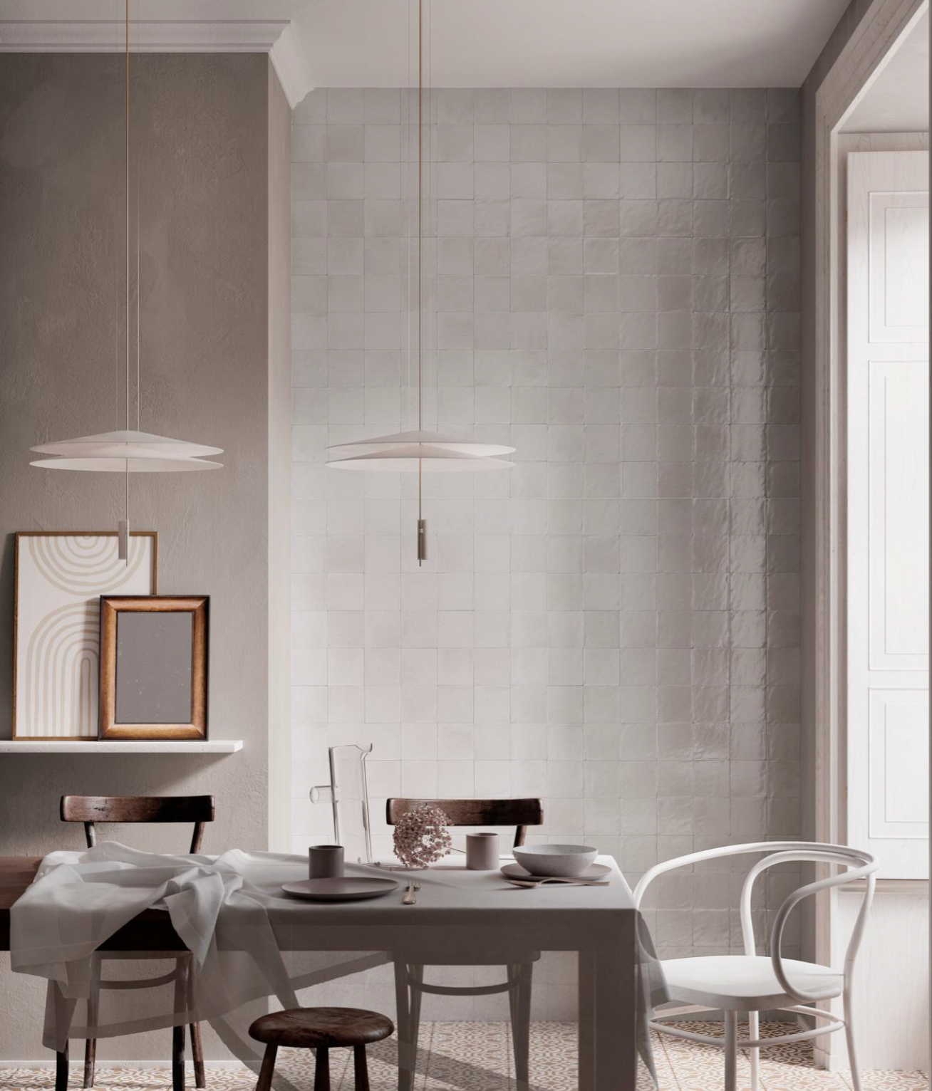 Surf 4x4 White Gloss Porcelain Tile