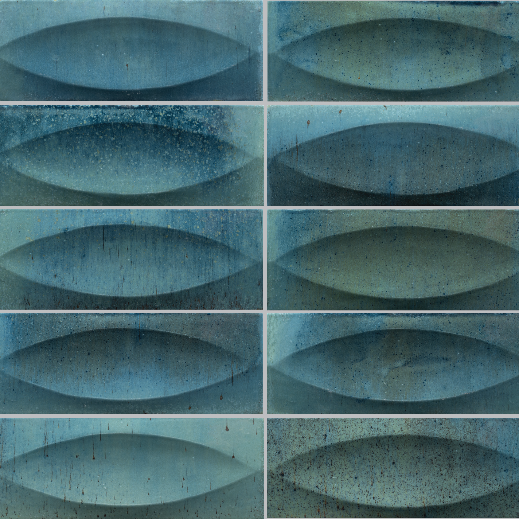 Surf 3x8 Turquoise Blue Deco Gloss Porcelain Tile