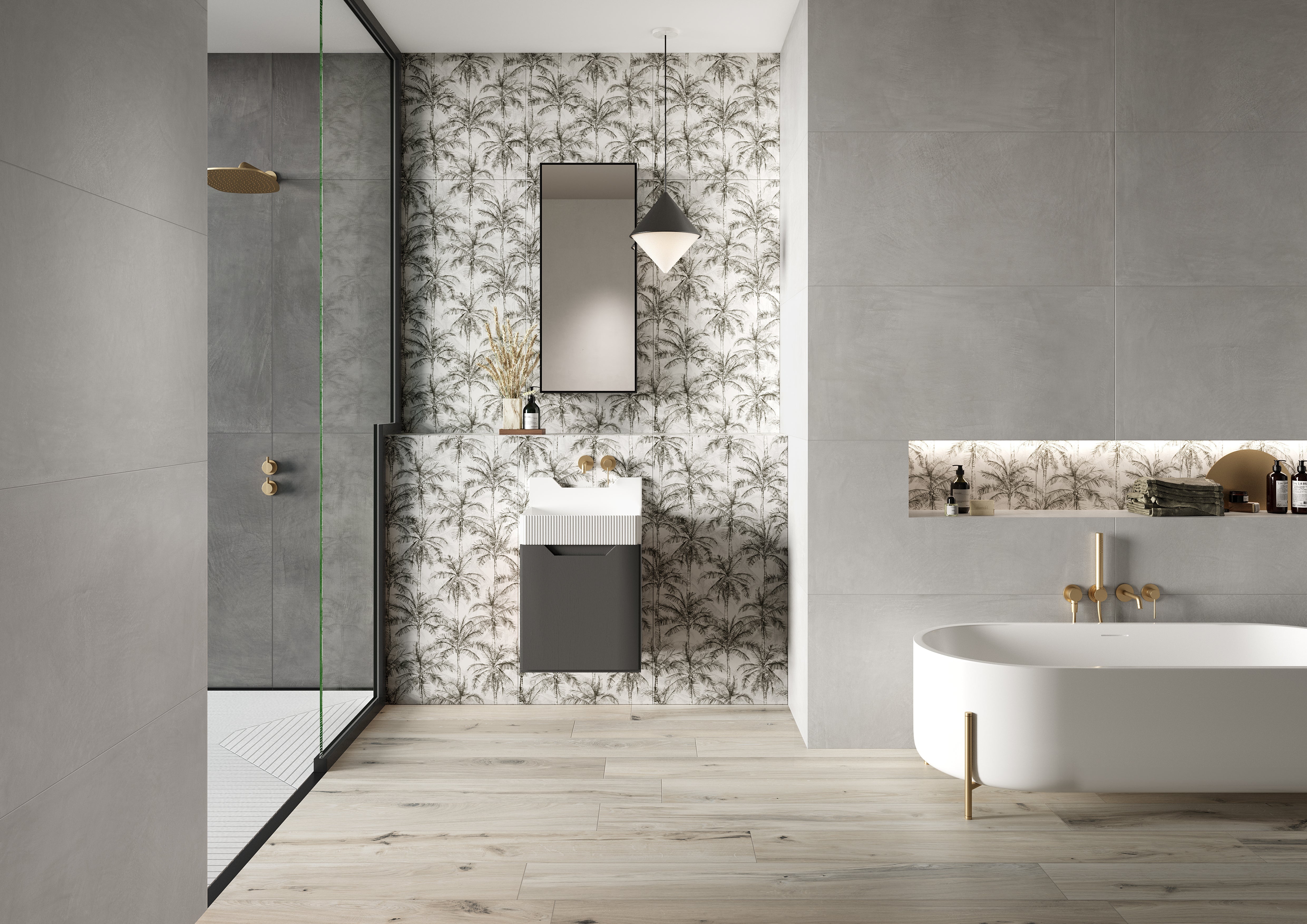West Palm 24x48 Bianco Pattern Decorative Matte Porcelain Wall Tile - SAMPLES