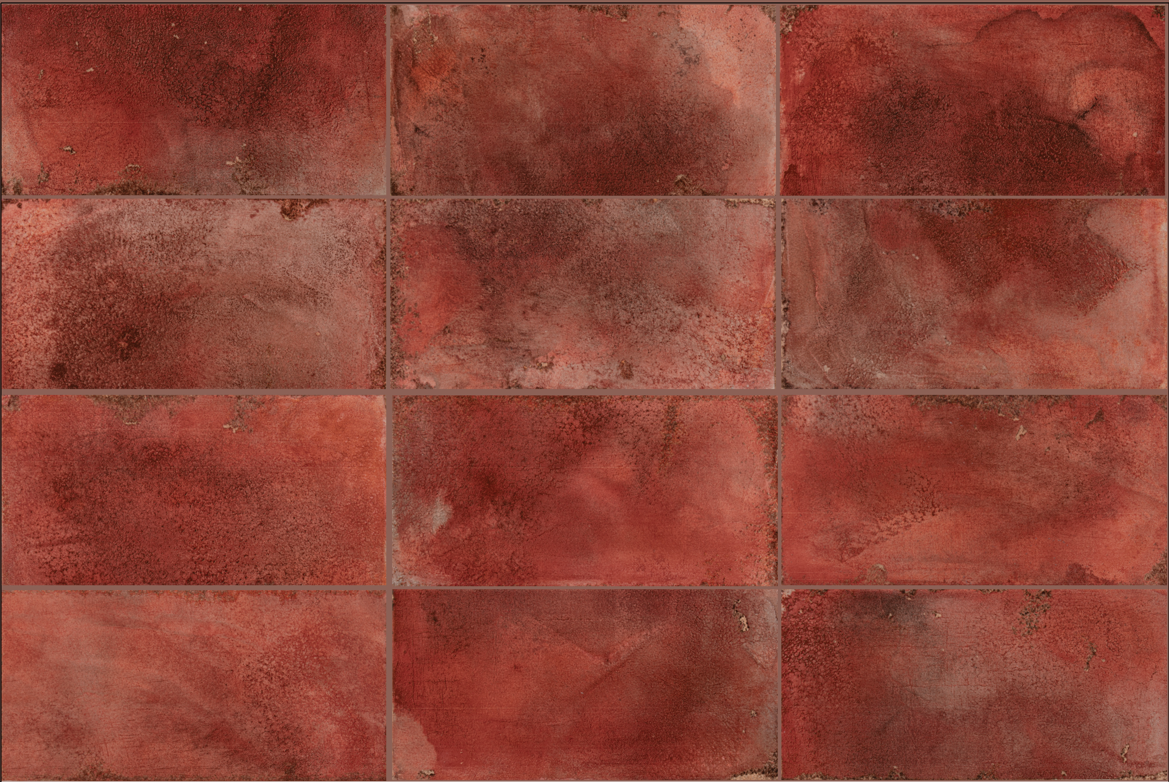 Zeppelin 6X12 Rouge Red Gloss Ceramic Tile - SAMPLES