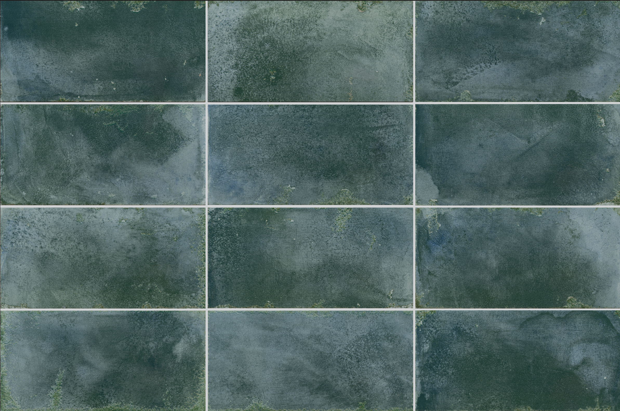 Zeppelin 6X12 Turquoise Blue Gloss Ceramic Tile - SAMPLES